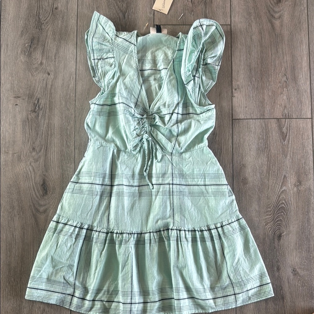 Women’s  Mint Green Plaid Dress